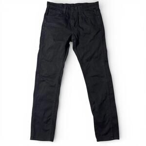 Levis 513 Slim Straight Jeans Mens Actual Size 31x32 Black Denim 80813-0006